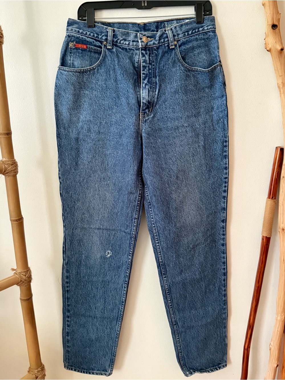 Vintage 90s Lawman Jeans, Women's Relaxed Tapered Leg Blue Denim Size 15/10